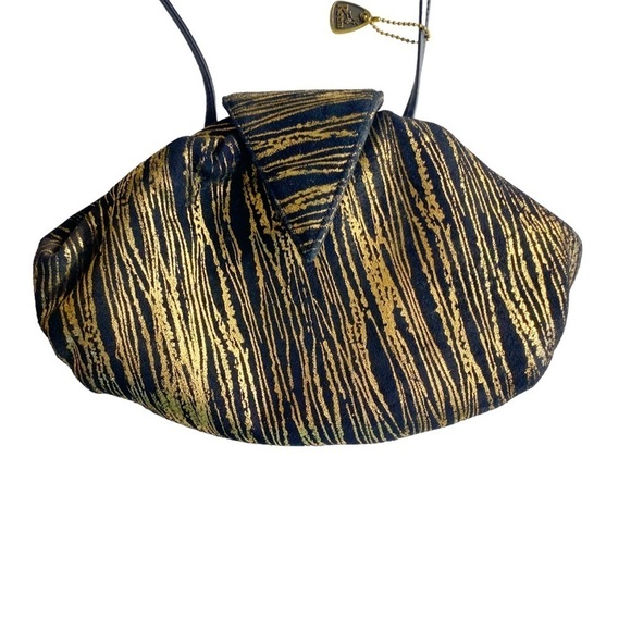 Vintage Reem Gold and Black Leather Purse​ - Picture 1 of 6
